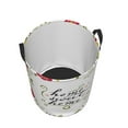 thumbnail image 3 of Fotbe Laundry Hamper With Durable Leather Laundry Basket Home Sweet Home Floral Thickened Waterproof Round Collapsible Laundry Hamper, Dirty Clothes Laundry Basket, 3 of 8