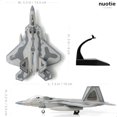 thumbnail image 2 of NUOTIE 1/100 F-22 Raptor Jet Fighter Model Stealth Combat Airplane Air Force Aircraft Alloy Metal Diecast Wing F22 Diecast Plane Model with Display Stand Collection Gift for Adult (AF91001), 2 of 6