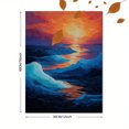 thumbnail image 3 of Qisvanset 12x16 Inch Great Wave Red Sun Ocean Canvas Print Wall Art, 3 of 5