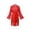 Red, variant on Women's Fashion Solid Color Mesh See Through Pajamas Robe Robe Long