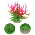 thumbnail image 3 of Decoración de arrecife de coral, mini decoración de coral sintético para decoración de acuario, rosa verde, 6.5 x 5.83 pulgadas, 3 of 7
