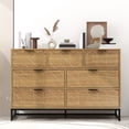thumbnail image 7 of Aukfa 47.2" W Wood 7 Drawer Dresser, Wood Cabinet for Bedroom Living Room, Walnut, 7 of 7