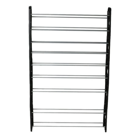 50 Shoe Rack 10 Tiers 50 Pairs Shoe Rack Organizer Home Bathroom Adjustable Shoes Storage Holder Shelf Stand ()
