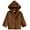 Brown, variant on Actgleam Baby Girls Fleece Jacket Zipper up Hooded Jacket Coat with Cute Ears Hat,Dark blue,18-24Months