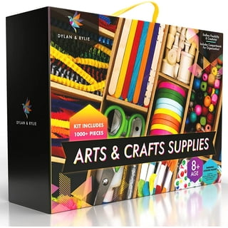 kraftic arts and crafts supplies set for kids ages 4-8, giftable craft  organizer box with 2000+ pcs diy art supplies for todd