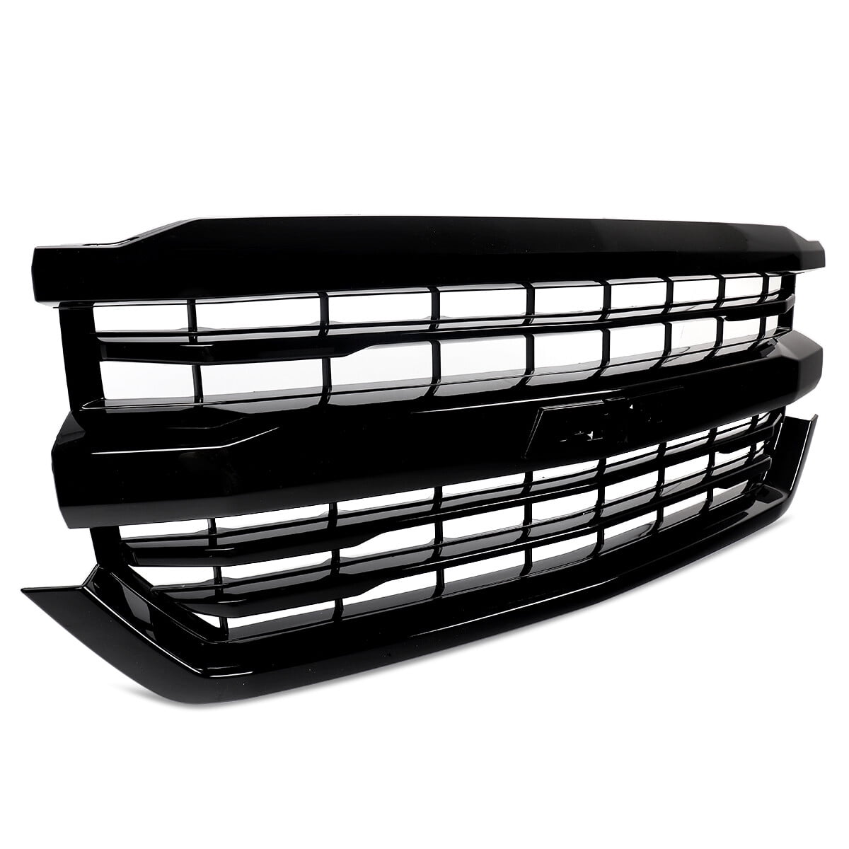 For 2016-2018 Chevrolet Silverado 1500 High Country Style Front Upper Grille Grill Gloss Black
