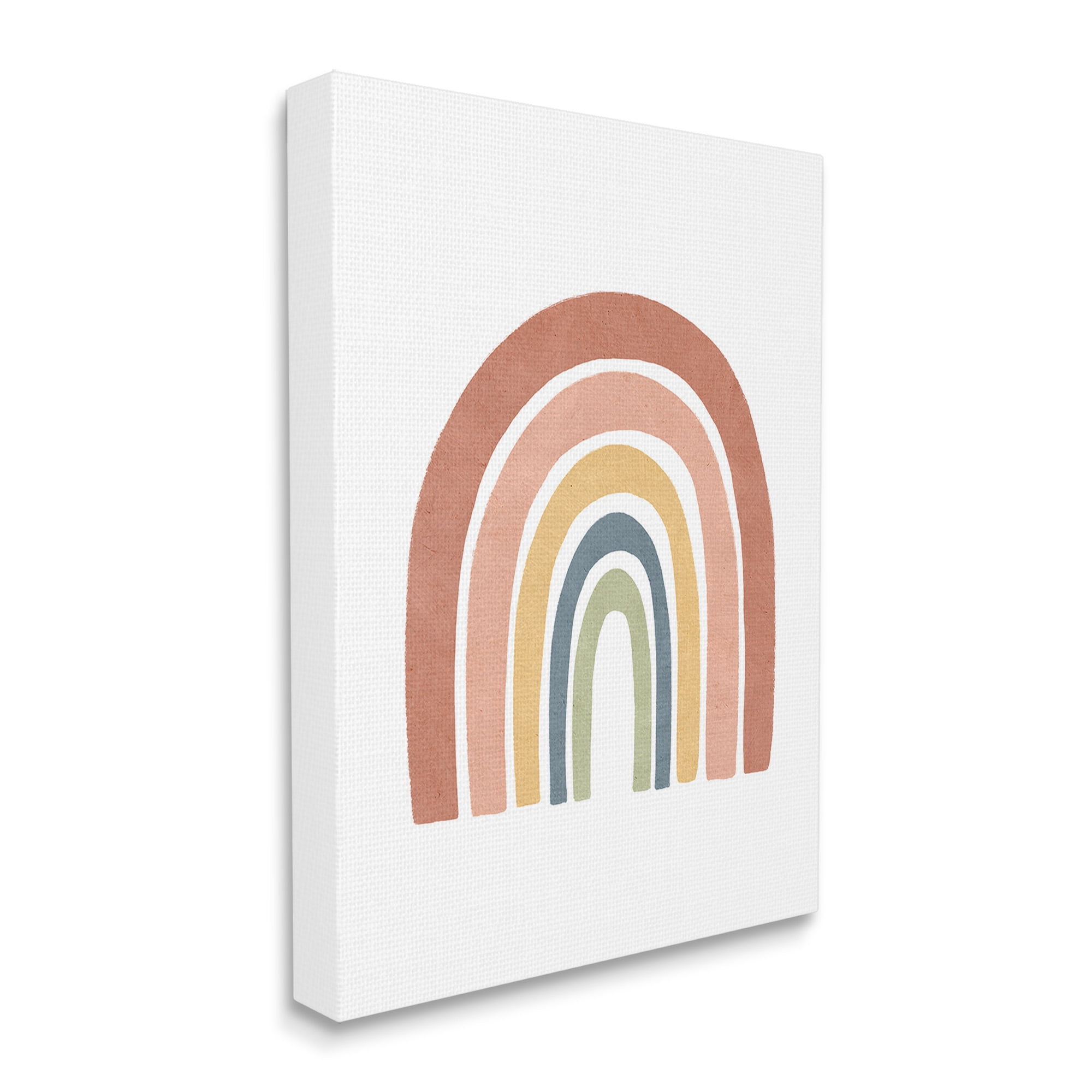 Stupell Industries Boho Rainbow Stripes Landscape Painting Gallery Wrapped Canvas Art Print Wall Art, 16 x 20