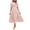 Pink summer dresses for women, variant on Wycnly Summer Dresses for Women Beach Casual Elastic Waist Flowy Ruffle Swing Chiffon Long Dresses 2025 Short Sleeve Round Neck Plain Maxi Formal Dress Navy l