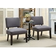 thumbnail image 2 of Benzara BM181437 Wooden Accent Table & Padded Chair Set, Gray - 26 x 17 x 17 in., 2 of 2