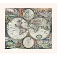 thumbnail image 2 of Shagen 16x15 White Modern Wood Framed Museum Art Print Titled - Western Eastern Hemispheres - Shagen, 2 of 4