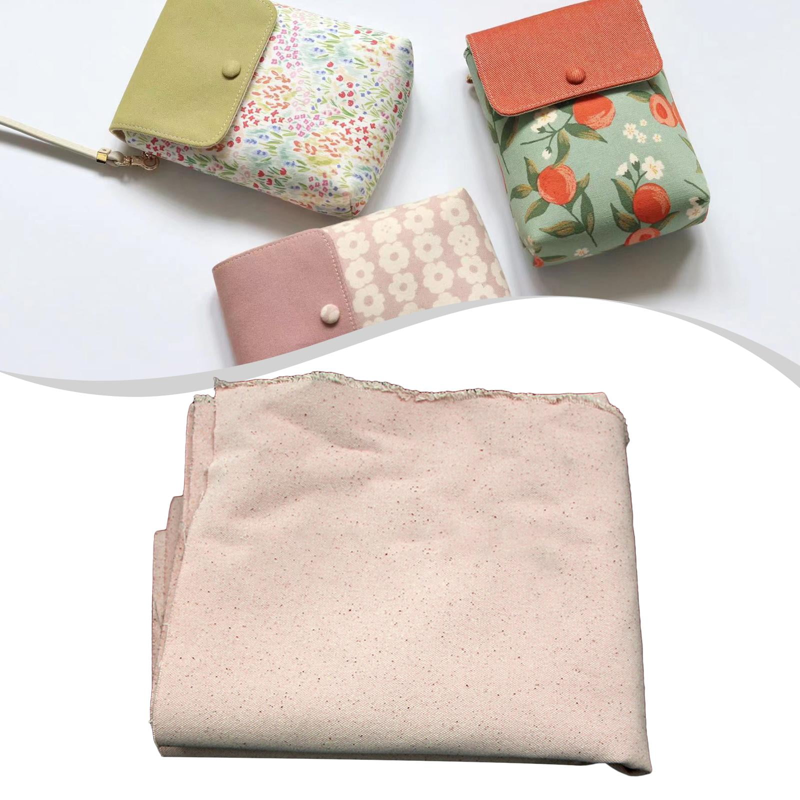 Fusible Interfacing Canvas Fabric Iron on Single Sided Material for Home Decor Bags and Crafts Sewing