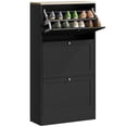 thumbnail image 1 of HOMCOM Armoire à Chaussures Moderne avec 3 Tiroirs Basculants pour 18 Paires de Chaussures, 1 of 10