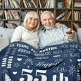 thumbnail image 3 of LHSHID 55th Birthday Gifts for Men Men 55th Birthday Decorations 55 Years Old Happy Birthday Blanket Birthday Gifts Ideas for Dad Husband Grandpa Soft Blanket 60"x80", 3 of 7