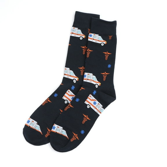 Urban-Peacock Men's Novelty Fun Socks - Paramedic / EMT / Ambulance - 1 Pair