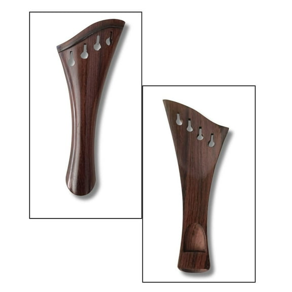 Violin Tailpiece 5 String Harp Model Round 4/4, Light Tuners, Crafted from Premium Ebony Wood, 6 String Harp Round SET OF 1 PCS