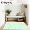 thumbnail image 3 of ODIKA 2'x3' Machine Washable Non-Slip Area Rug, Storybook Whimsical ABC Interlocking Pastel Doodle High Traffic Rug, Light Green, 687791, 3 of 7