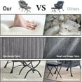 thumbnail image 4 of MOONMISS Corduroy Upholstered Oversized Lazy Chair with Folding Ottoman and a Side Pocket-Gray, 4 of 8