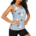 thumbnail image 2 of Fotbe Skiing penguin Bear Blusas Sin Mangas para Mujer – Estilo Casual, Corte Suelto, Slim-Fit, Cuello Redondo Deportivo, Tops de Verano para Gimnasio y Yoga-X-Large, 2 of 7