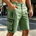 thumbnail image 2 of ZHOGXU Mens Shorts Versatile Loose Fit Zipper Breathable With Pocket Comfortable Everyday Wear, 2 of 7