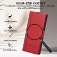 thumbnail image 6 of Dteck for Samsung Galaxy A34 5G Case with Shoulder/Wrist Strap,Magnetic Leather Case Card Slots Wallet with Mirror Shockproof TPU Kickstand Cover for Galaxy A34 5G,Red, 6 of 8