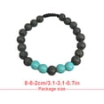 thumbnail image 3 of Mode Correspondant Bracelets Réglable Noir Mat Roches Diffuseur Bracelet de Prière Perles Femmes Accessoires Cadeaux pour les Hommes 8mm Pin, 3 of 6