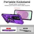 thumbnail image 4 of ShellTech Case for Samsung Galaxy S26+,Shockproof TPU+PC Case Ring Holder Kickstand Military Drop Protection Cover,Purple, 4 of 8