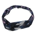 thumbnail image 4 of Unique Bargains 1 Pc Fashion Feather Pattern Cross Elastic Hairband for Women Navy Blue, 4 of 6