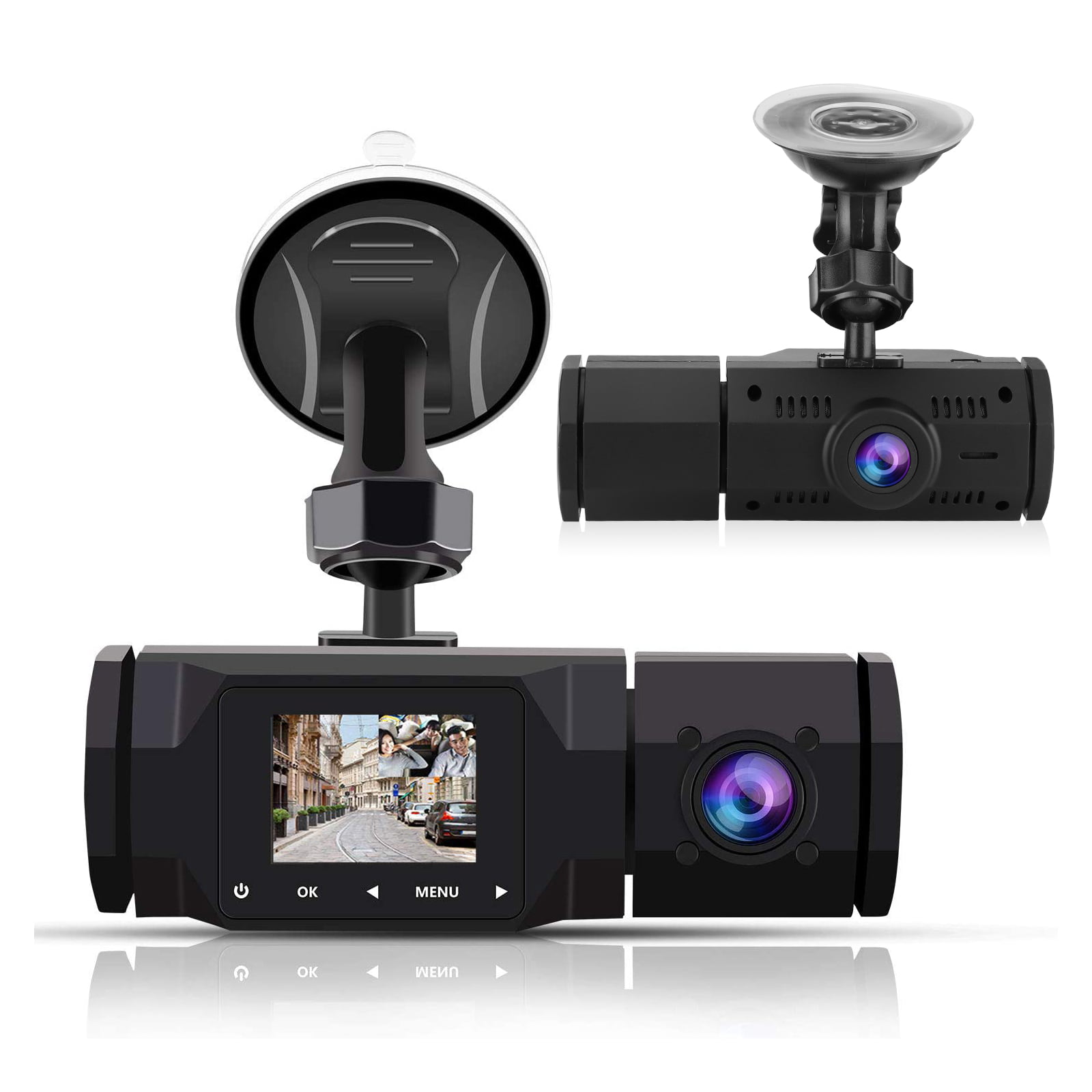 4.7 Inch HD 1080P Dual Lens Camera 170 Degree Car DVR Video Dash Cam Front Rear 