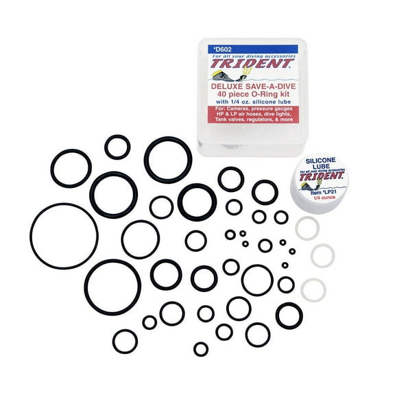 Trident Deluxe Save-A-Dive O-Ring Kit for Scuba Diving Tank Valves, Hoses, Regulators, Cameras etc Dive Diver