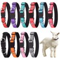 thumbnail image 1 of AMERTEERCA 10 Packs Reflective Goat Collars  10 Packs Crisp Sweet Bells  Adjustable Sheep Collars With Grazing Copper Bells  Solid Collar Straps With Quick-release Buckles, 1 of 7