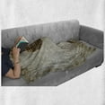 thumbnail image 6 of African Soft Flannel Fleece Throw Blanket, Geography Theme Grunge Vintage Wooden Plank and Map Digital Print, Cozy Plush for Indoor and Outdoor Use, 60" x 80", Tan Umber and Brown, by Ambesonne, 6 of 6