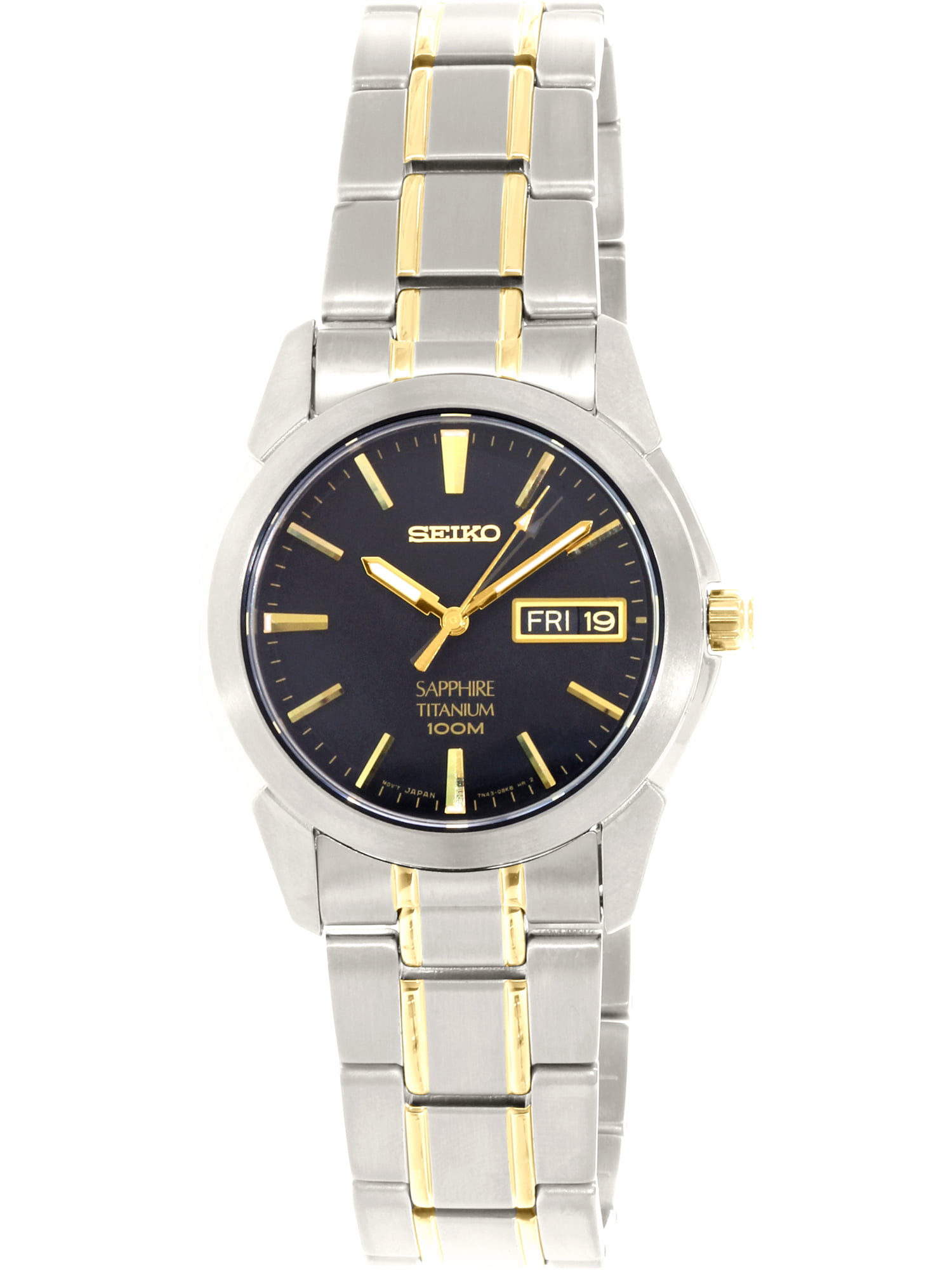 Seiko Men's SGG735 Silver Titanium Quartz Fashion Watch 