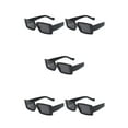thumbnail image 1 of kurtrusly Rectangular Lightweight Frame Protection For Fashionable Look PC Materials Eyeglasses Bright black frame 5Set, 1 of 6