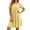 Yellow, variant on Lenpel Womens Short Sleeve Casual Dresses Striped Crew Neck Knee Length T Shirt Dresses Fashion Loose Lounge Dresses