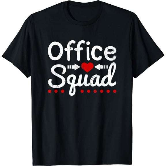 Office Squad School Secretary Administrative Assistant T-Shirt Black Small