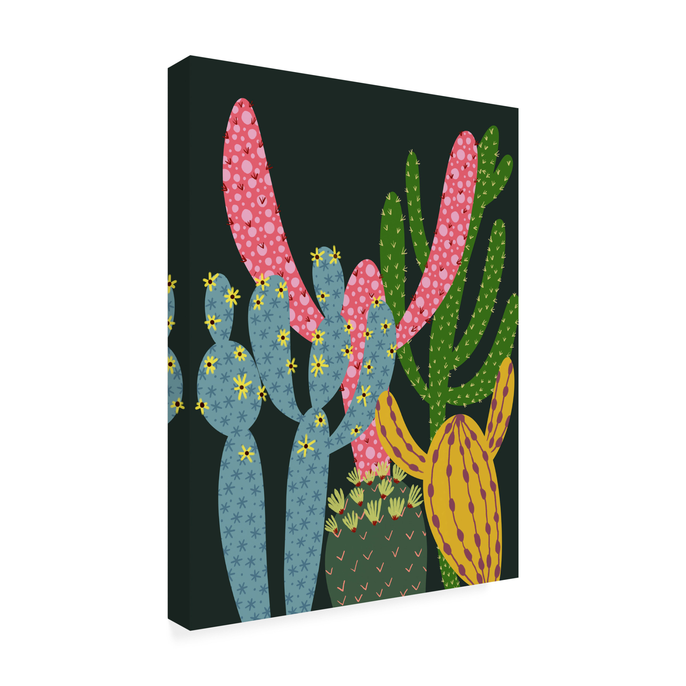 Trademark Fine Art Regina Moore  Colorful Cactus II Canvas Wall Art