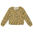 thumbnail image 4 of BTween 3-Piece Kids Long Sleeve Sweater Pack, Velour Comfort Sweaters for Girls, Plain & Print, 4 of 4