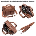 thumbnail image 4 of Bolsa de mensajero Seyfocnia para hombre de piel sintética 17.3 pulgadas resistente al agua, 4 of 5