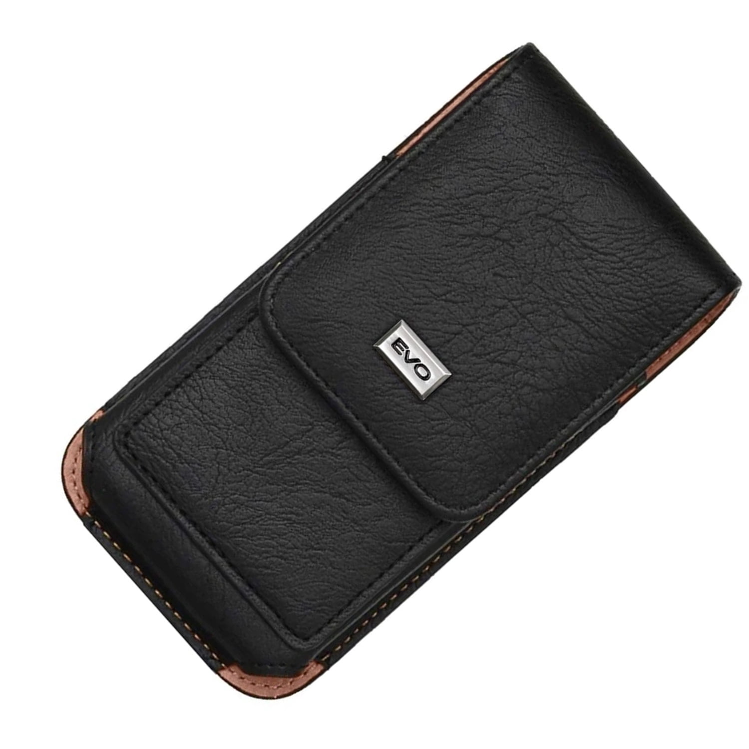 EVO 5.5" Sturdy Vertical Leather Pouch - Black