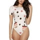thumbnail image 1 of Fotbe Milk Tea Body de Mujer con Cuello Redondo y Mangas Cortas, Sin Mangas Ajustado, Suave, Cómodo y Básico-XX-Large, 1 of 7