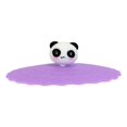 thumbnail image 3 of Set Of 4 Purple Panda Reusable Silicone Coffee Tea Cup Cover Lids Air Tight, 3 of 5