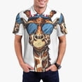 thumbnail image 1 of Fotbe American Giraffe Style Camiseta Polo de Golf para Hombre con Estampado – Camisa Deportiva Transpirable con Cuello Abotonado-Small, 1 of 6