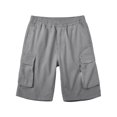 thumbnail image 6 of CONZONE Men's Baggy Cargo Shorts Wide Leg Shorts for Men Trendy Elastic Waist Solid Soft Casual Joggers Shorts With Pockets, 6 of 7