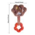 thumbnail image 2 of Plush Dog Chew Toy Paw Shaped Squeaky Puppy Play Toy Stuffed Plush Teething Toy With Rubber Ring Interactive Pet Play Toy For Small Medium Dogs, 2 of 3