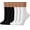 6 Pairs-3black/3white, variant on Womens Mini Crew Socks Casual Cute Soft Ankle Socks 6 Pairs