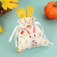 thumbnail image 6 of 4PC Bunny Easter Decoration Gift Bags Easter Party Favor Reusable Burlap Goodie Rabbit Drawstring Treat Bag for Some Bunny is One Easter Kids Baby Shower Garden Tea Party Supplies, 6 of 6