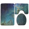 thumbnail image 1 of EREHome Outer Space Star Nebula Galaxy Theme 3 Piece Bathroom Rugs Set Bath Rug Contour Mat and Toilet Lid Cover, 1 of 2