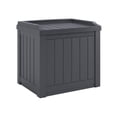 thumbnail image 1 of Suncast 22 gal Small Deck Box with Storage Seat – Indoor/Outdoor Use, Cyberspace, 1 of 3