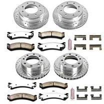 PowerStop Front and Rear Z36 Truck & Tow Carbon-Fiber Ceramic Brake Pad and Drilled and Slotted Rotor Kit Fits: CHEVROLET GMC HUMMER Select Models K2023-36