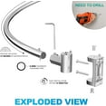 thumbnail image 5 of Adjustable Arched Curved Shower Curtain Rod Rustproof Expandable Aluminum Metal Shower Rod 38-72 Inches Telescoping Design Exquisite Customizable for Bathroom,Need To Drill Screw,Chrome, 5 of 14